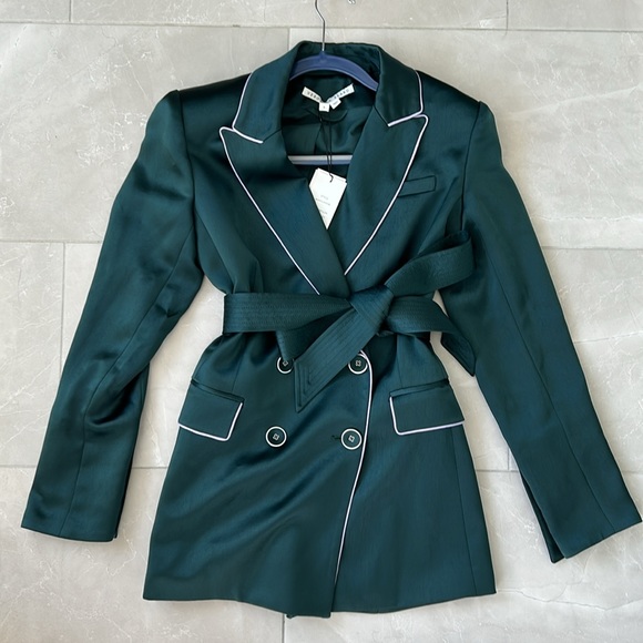 Veronica Beard Teal with lavender piping suit.  New with tags. Size 6 - Picture 3 of 7